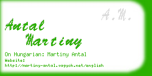 antal martiny business card